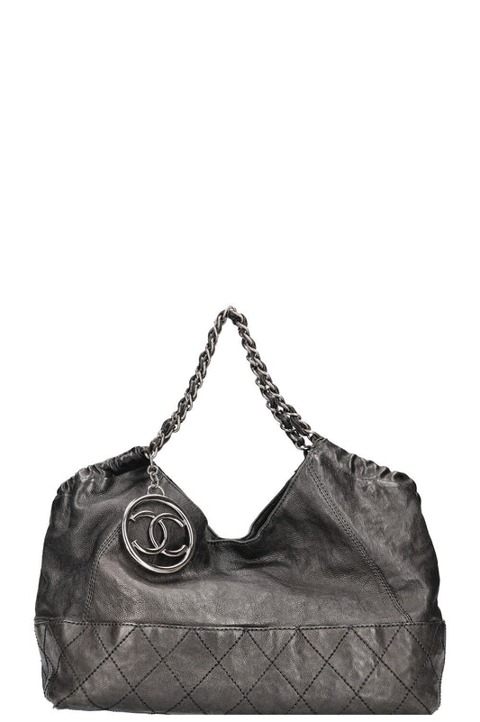 CHANEL Baby Coco Cabas Bag Quilted Black