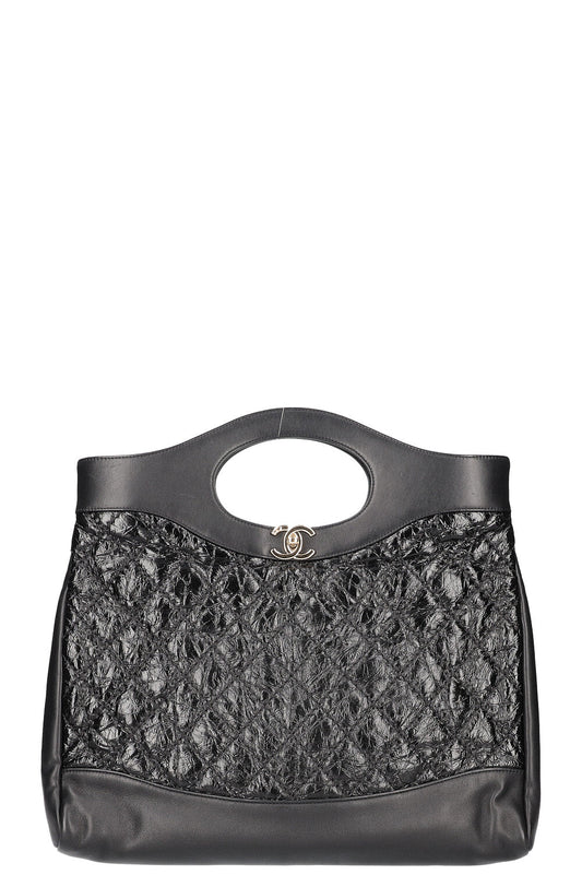 CHANEL 31 Shopping Bag Quilted Calfskin Black