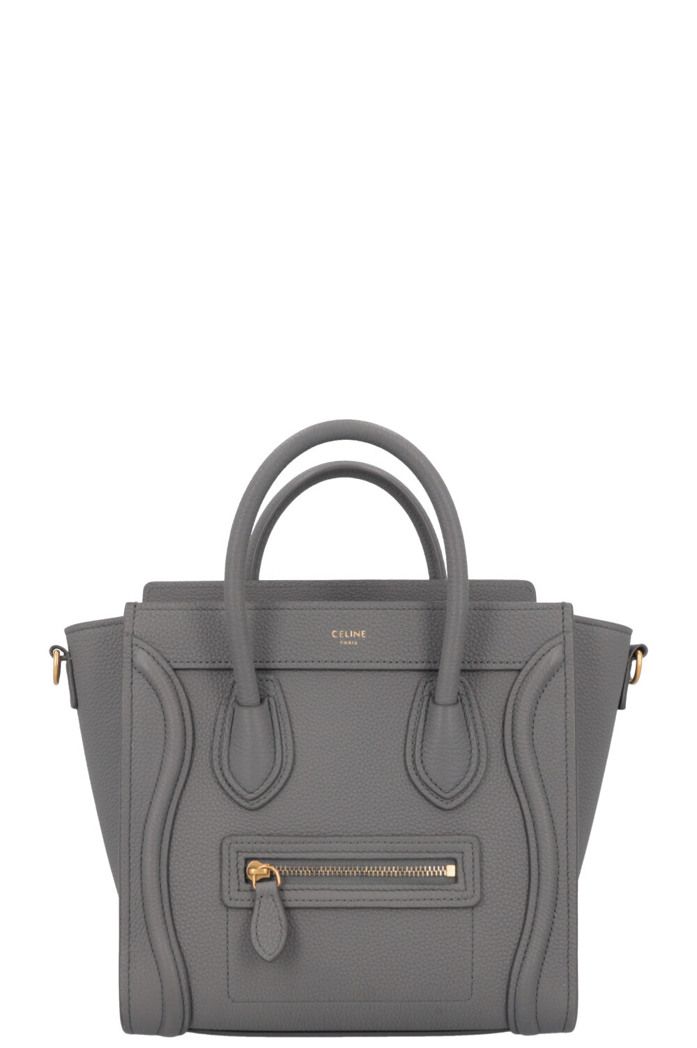 CELINE Nano Luggage Crossbody Bag Grey