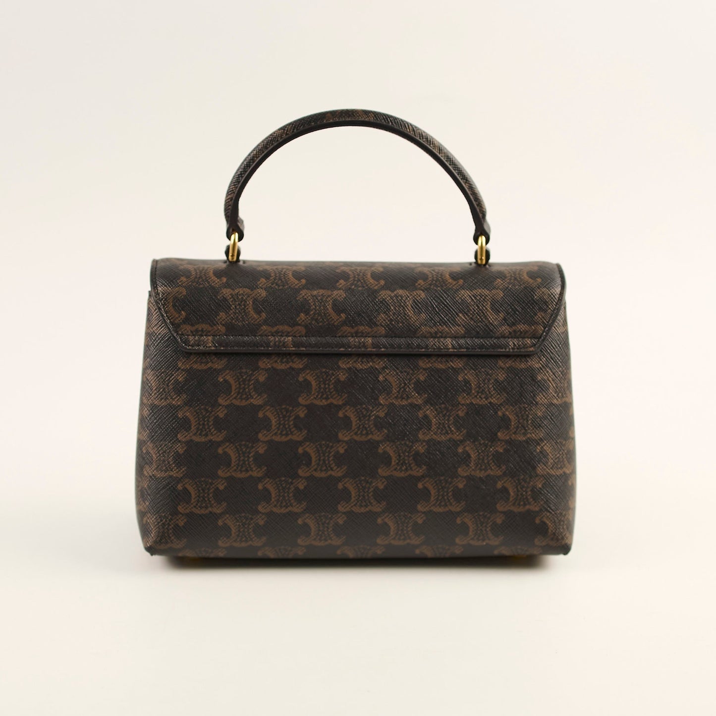 Celine Teen Triomphe Canvas Nino Bag Tan