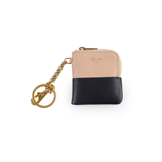 Celine Pouch Key Ring Black/Beige