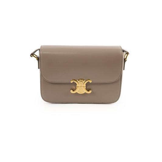 Celine Classique Medium Triomphe Bag Pebble