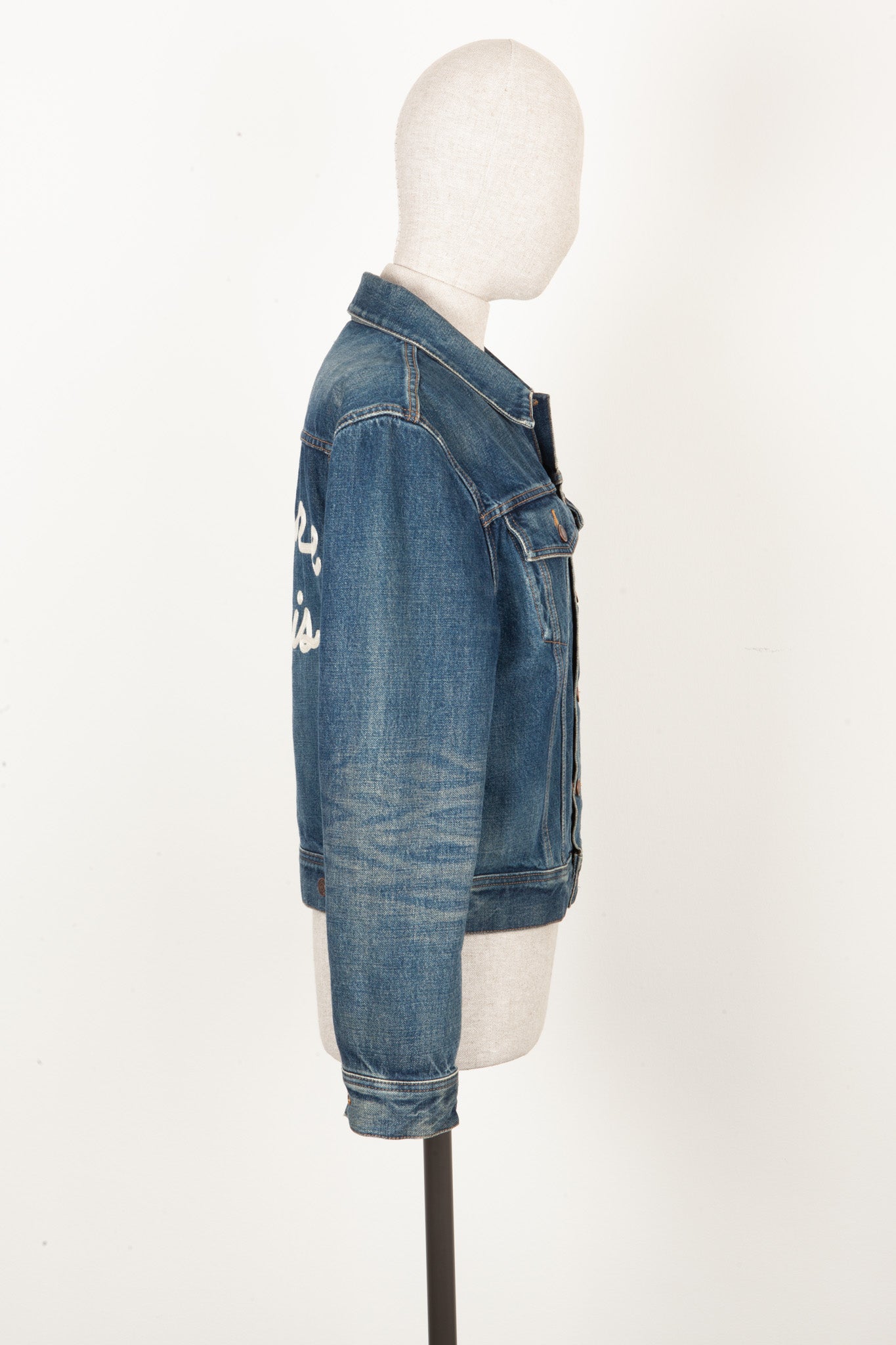 CELINE Men's Denim Logo Jacket