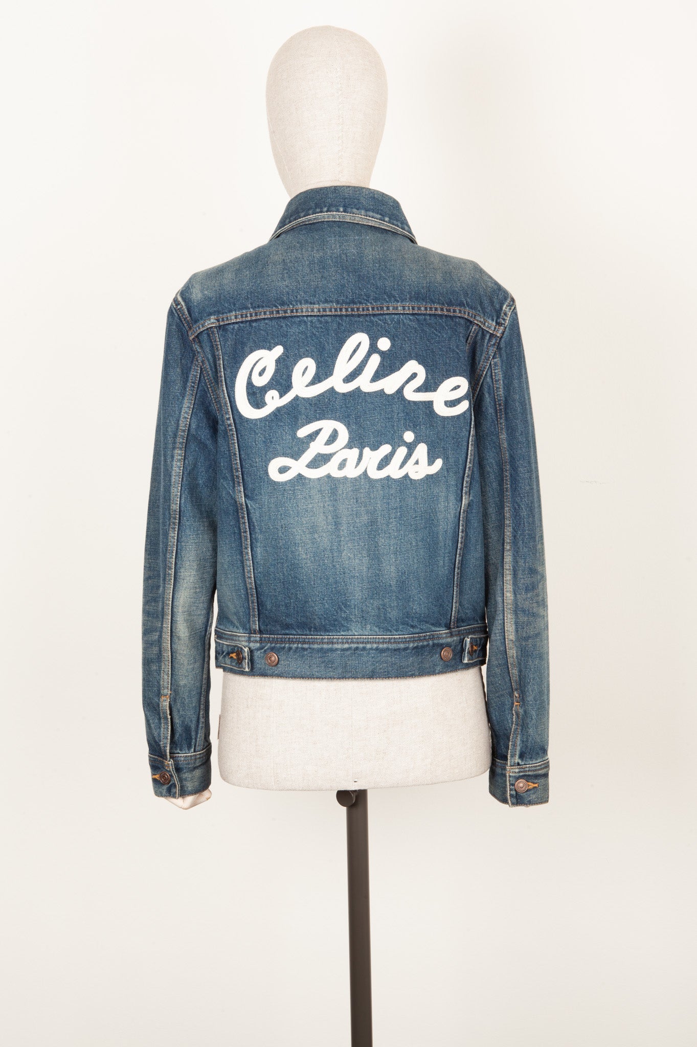 CELINE Men's Denim Logo Jacket