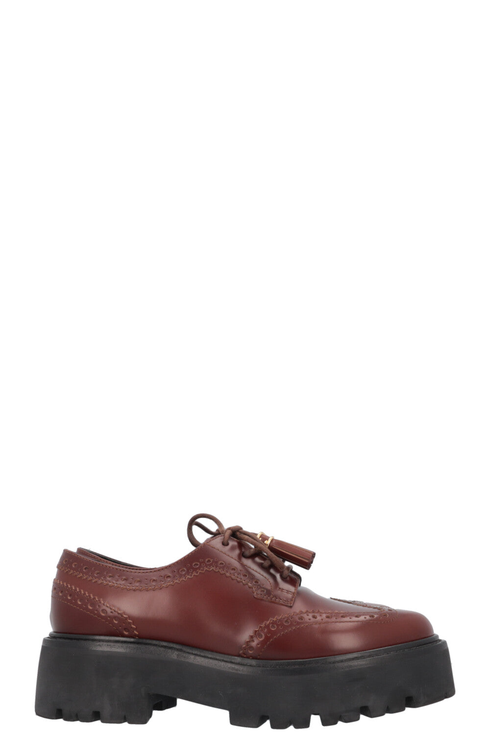 CELINE Plateau Triomphe Tassel Mokassins Brown