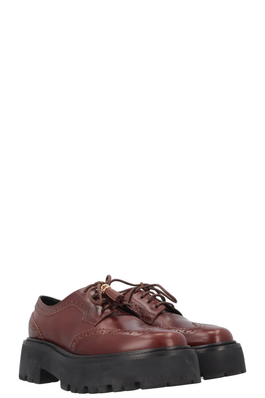 CELINE Plateau Triomphe Tassel Mokassins Brown