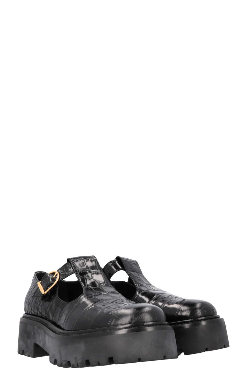 CELINE Bulky Triomphe Perforated Croc Embossed Babies