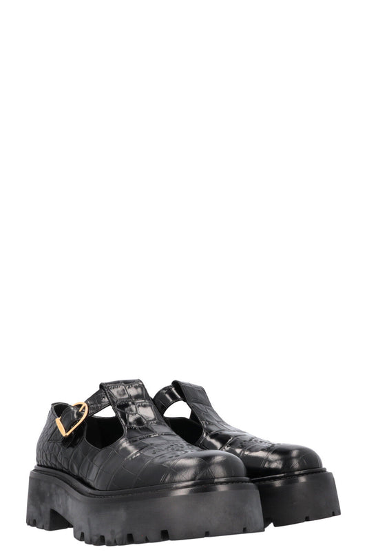 CELINE Bulky Triomphe Perforated Croc Embossed Babies