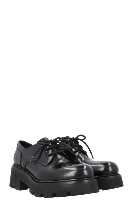 CELINE Perforated Platform Rangers Derby Black