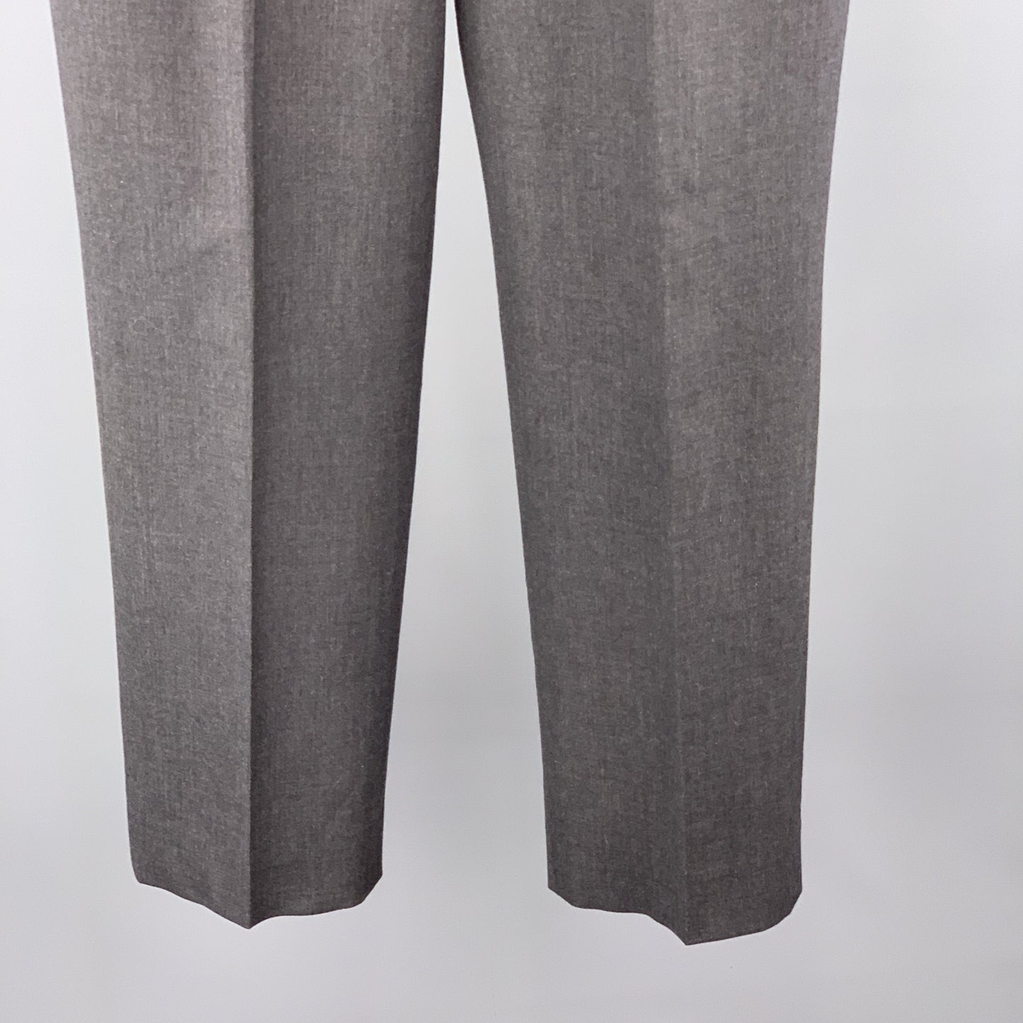 PRADA Size 34 x 30 Charcoal Solid Wool Zip Fly Dress Pants