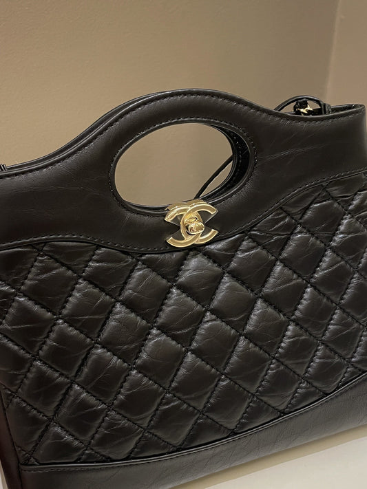 Chanel 31 Bag Black Aged Calf
