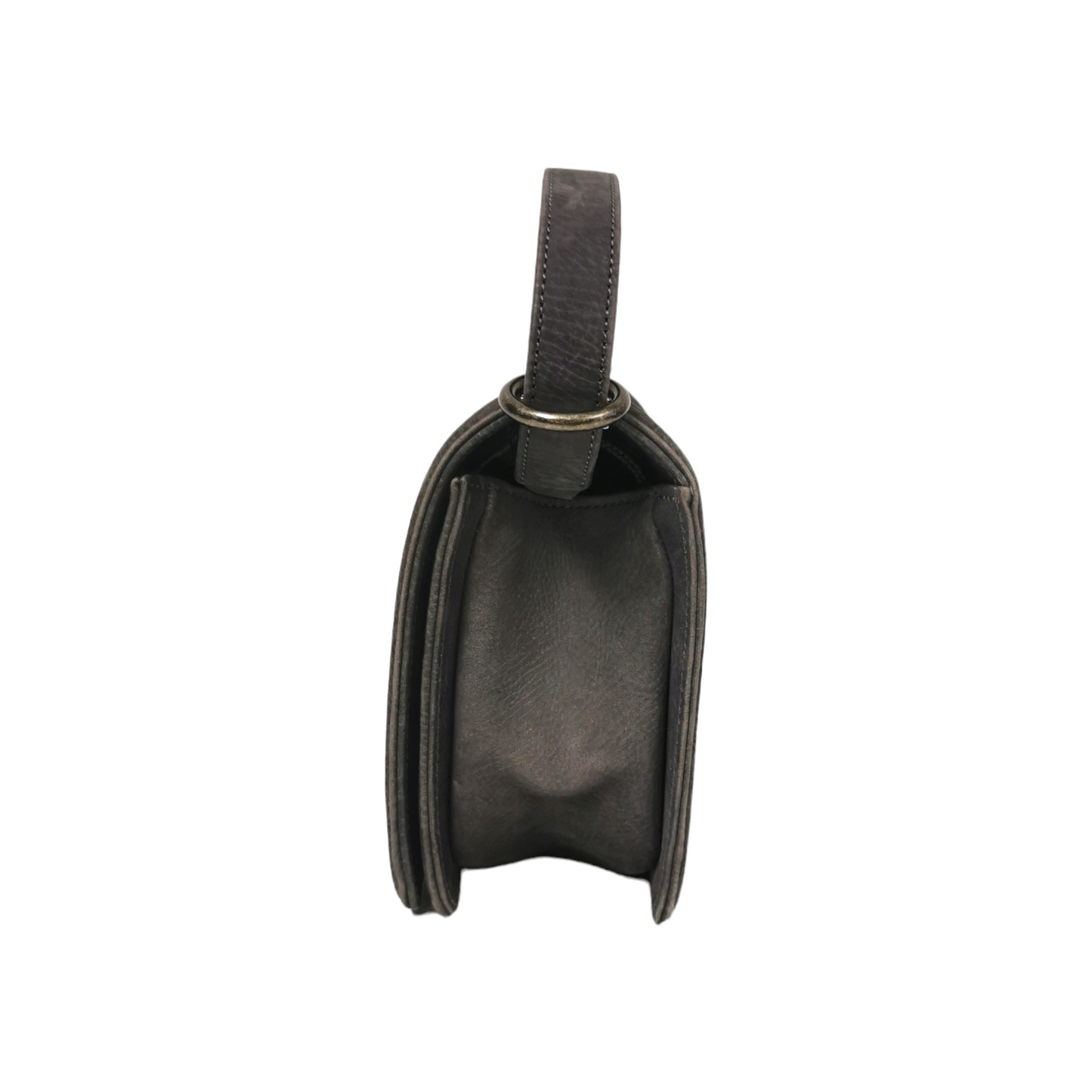 Chanel Boy Medium Grey Suede Ruthenium