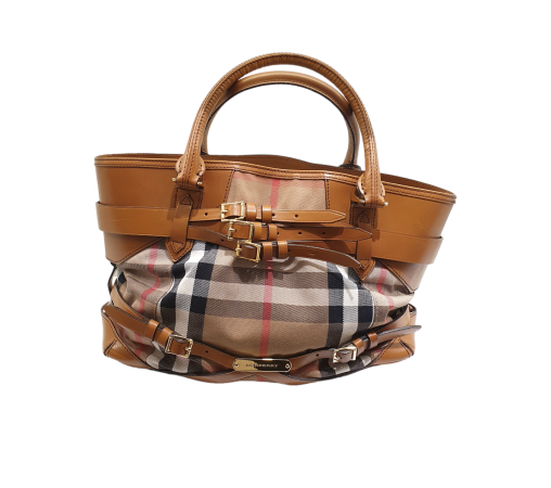 Burberry Brown House Check Bridle Tote Bag