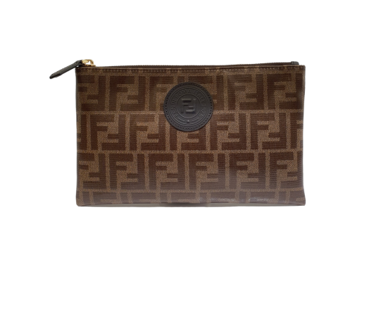 Fendi Brown FF Clutch