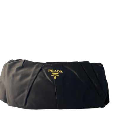 Prada Black Satin Clutch