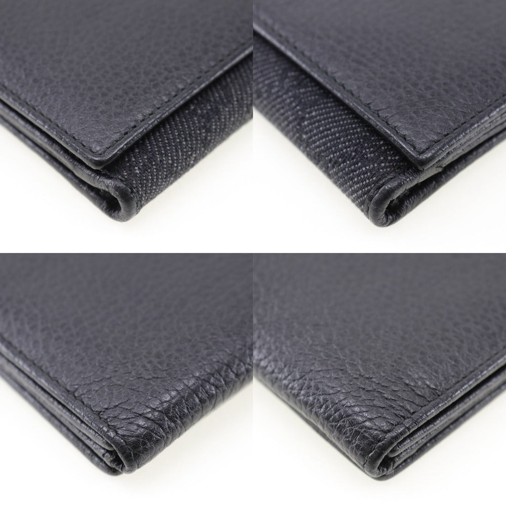 Gucci 143391 GG Canvas Leather Long Wallet