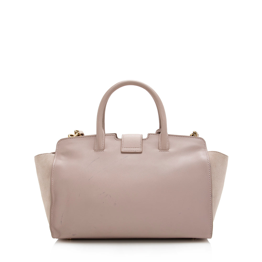 Saint Laurent Calfskin Monogram Cabas Downtown Small Satchel (SHF-16305)