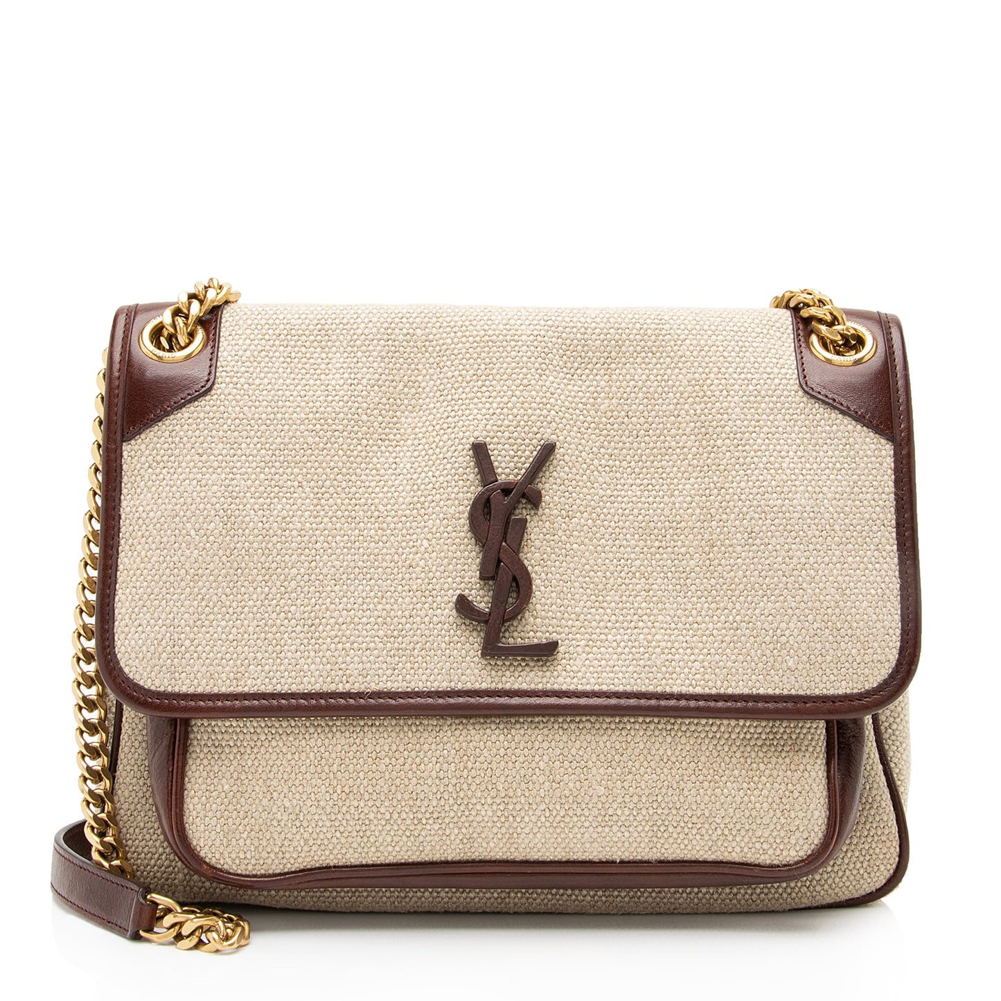 Saint Laurent Canvas Monogram Niki Medium Shoulder Bag (SHF-23610)