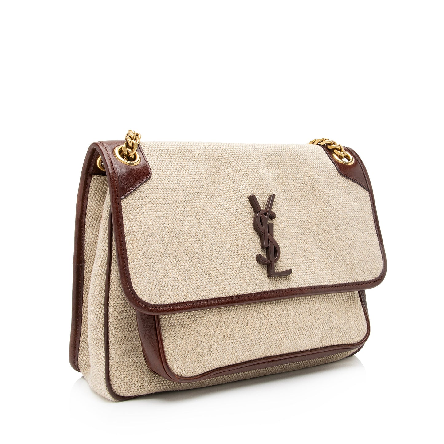 Saint Laurent Canvas Monogram Niki Medium Shoulder Bag (SHF-23610)