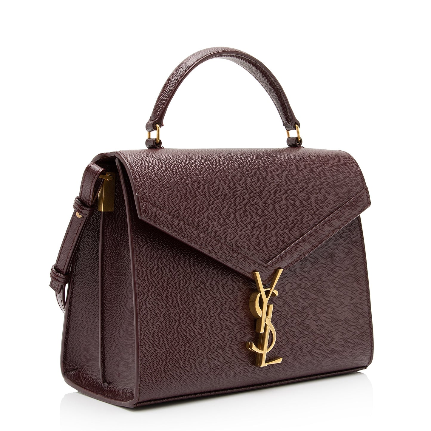 Saint Laurent Grain de Poudre Classic Monogram Cassandra Medium Top Handle Bag (SHF-thY3yI)