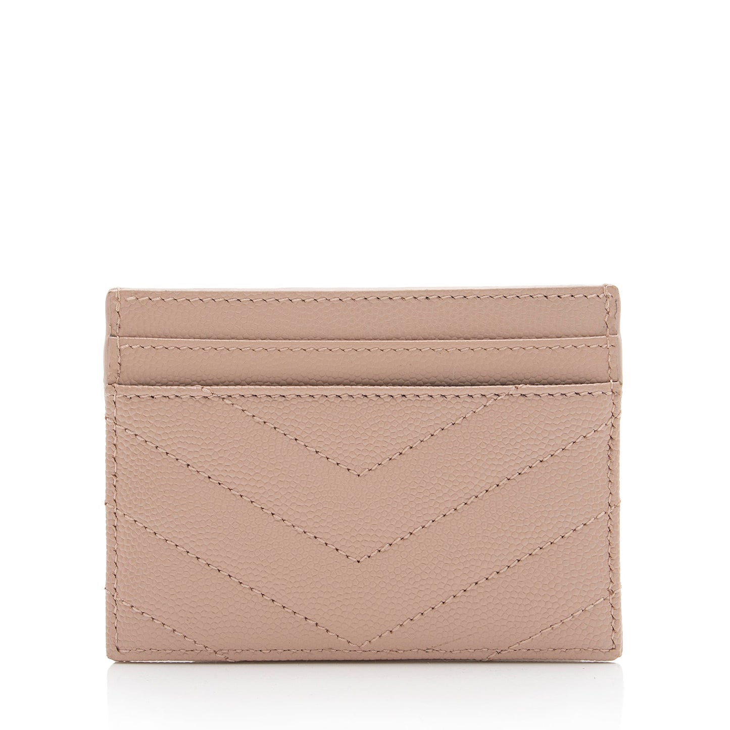 Saint Laurent Grain de Poudre Monogram Card Case (SHF-23547)