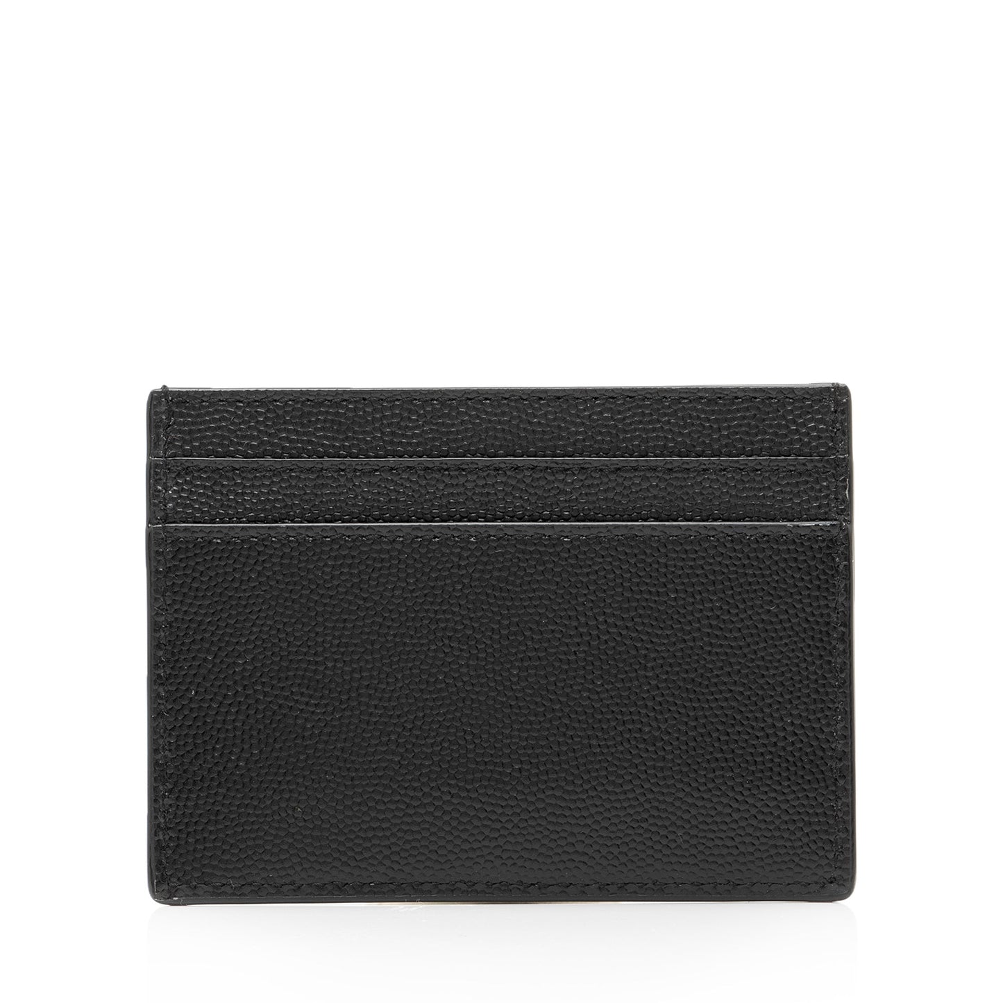 Saint Laurent Grain de Poudre Monogram Card Case (SHF-23859)