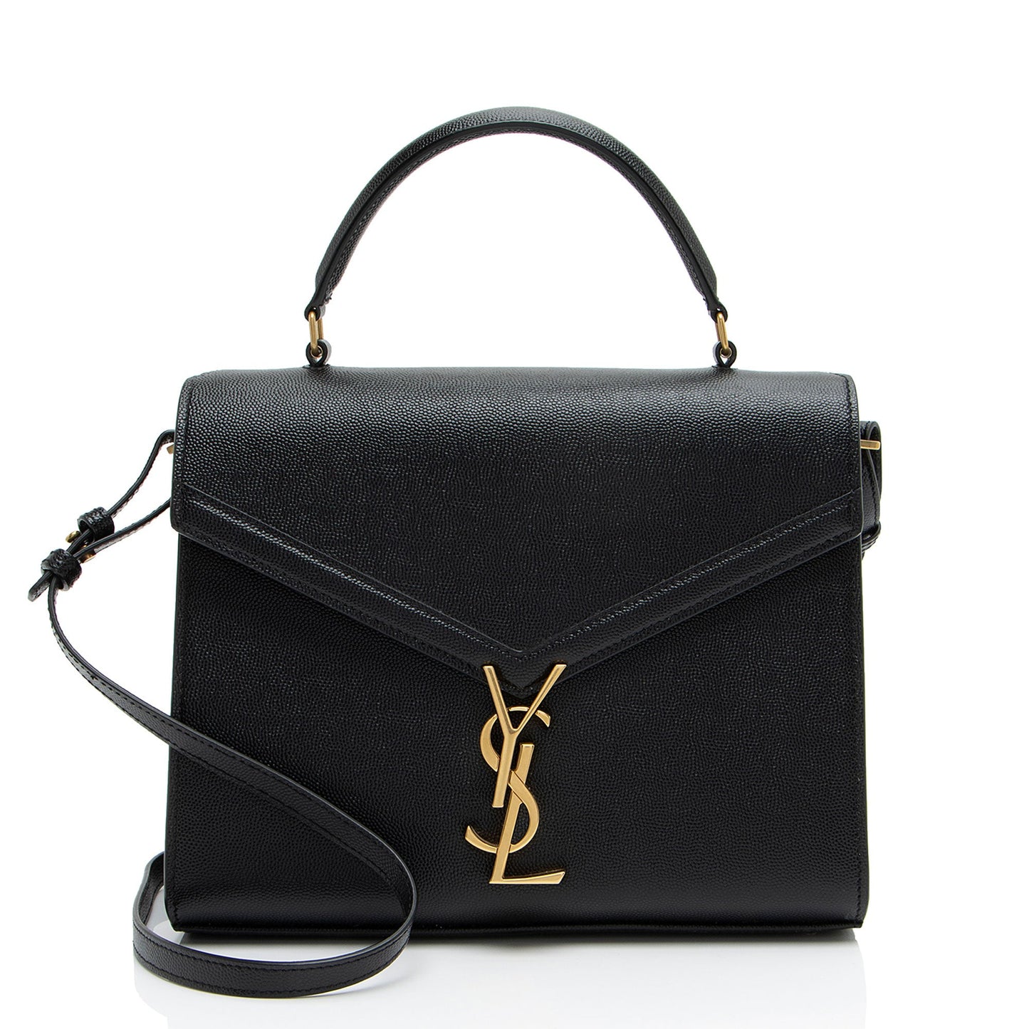 Saint Laurent Grain de Poudre Monogram Cassandra Medium Top Handle