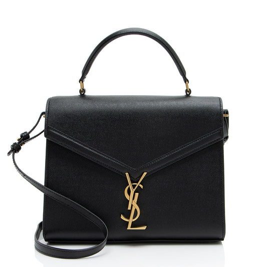 Saint Laurent Grain de Poudre Monogram Cassandra Medium Top Handle