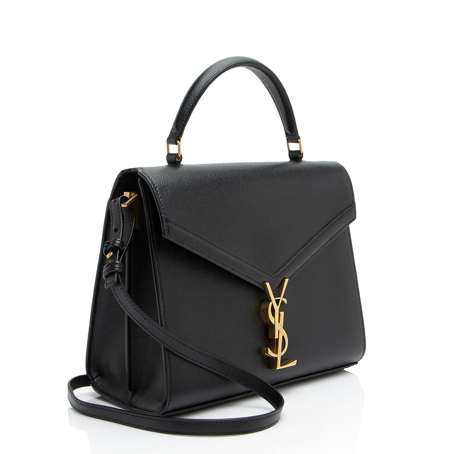 Saint Laurent Grain de Poudre Monogram Cassandra Medium Top Handle