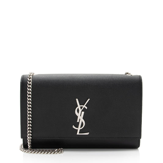 Saint Laurent Grain de Poudre Monogram Kate Medium Shoulder Bag (SHF-EiaKZL)