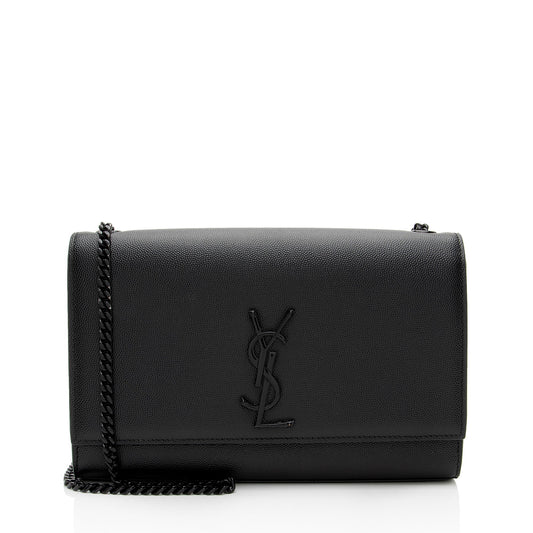 Saint Laurent Grain de Poudre Monogram Kate Medium Shoulder Bag