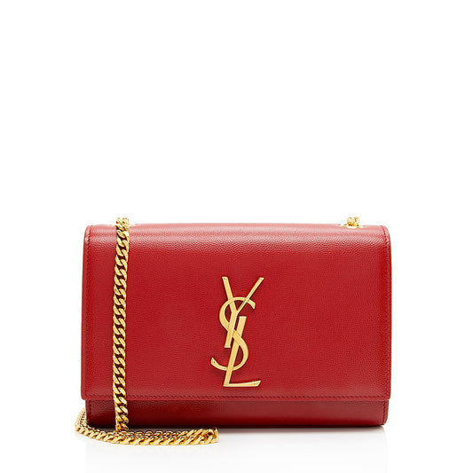 Saint Laurent Grain de Poudre Monogram Kate Small Shoulder Bag (SHF-D9TPdi)