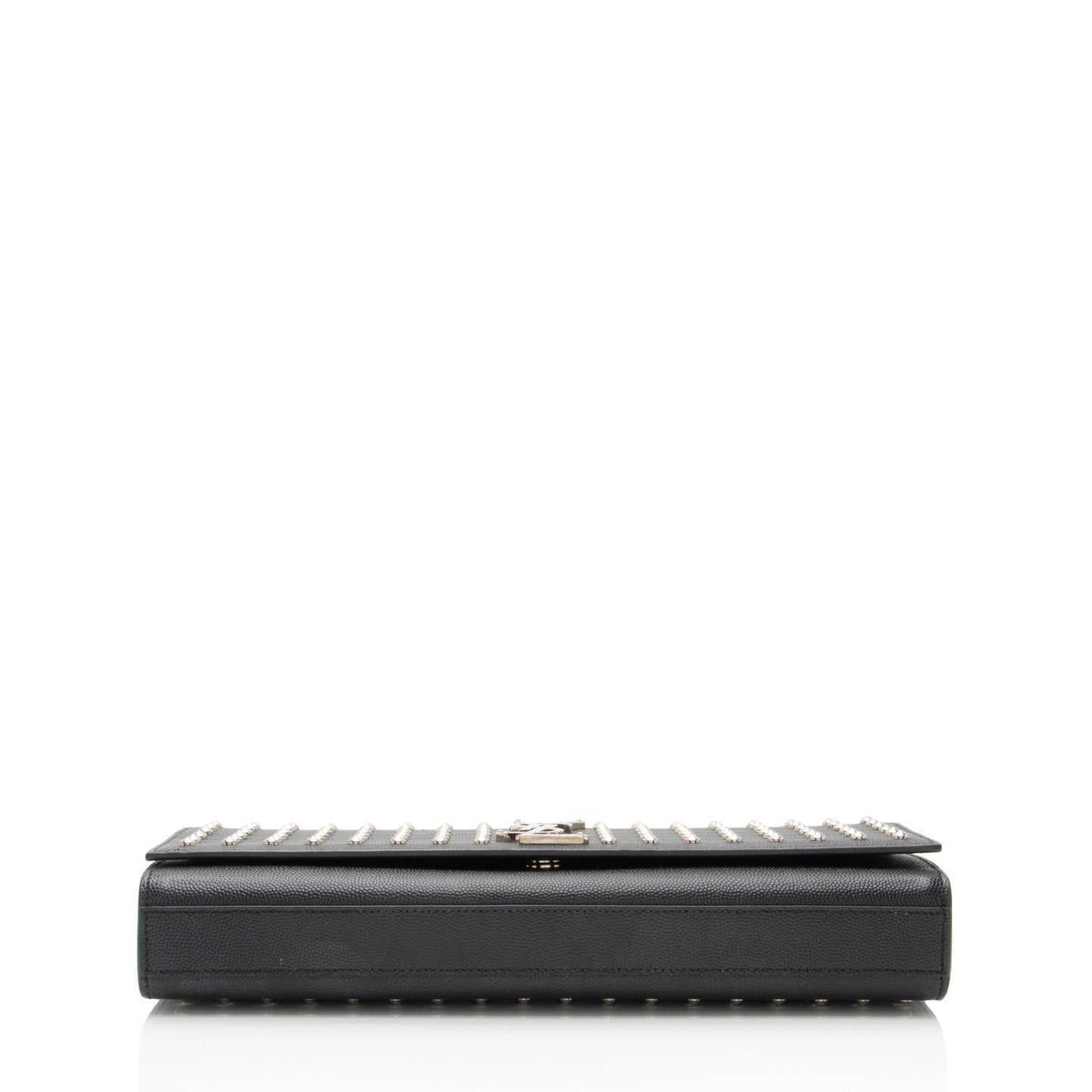 Saint Laurent Grain de Poudre Studded Monogram Kate Clutch (SHF-nhucIE)