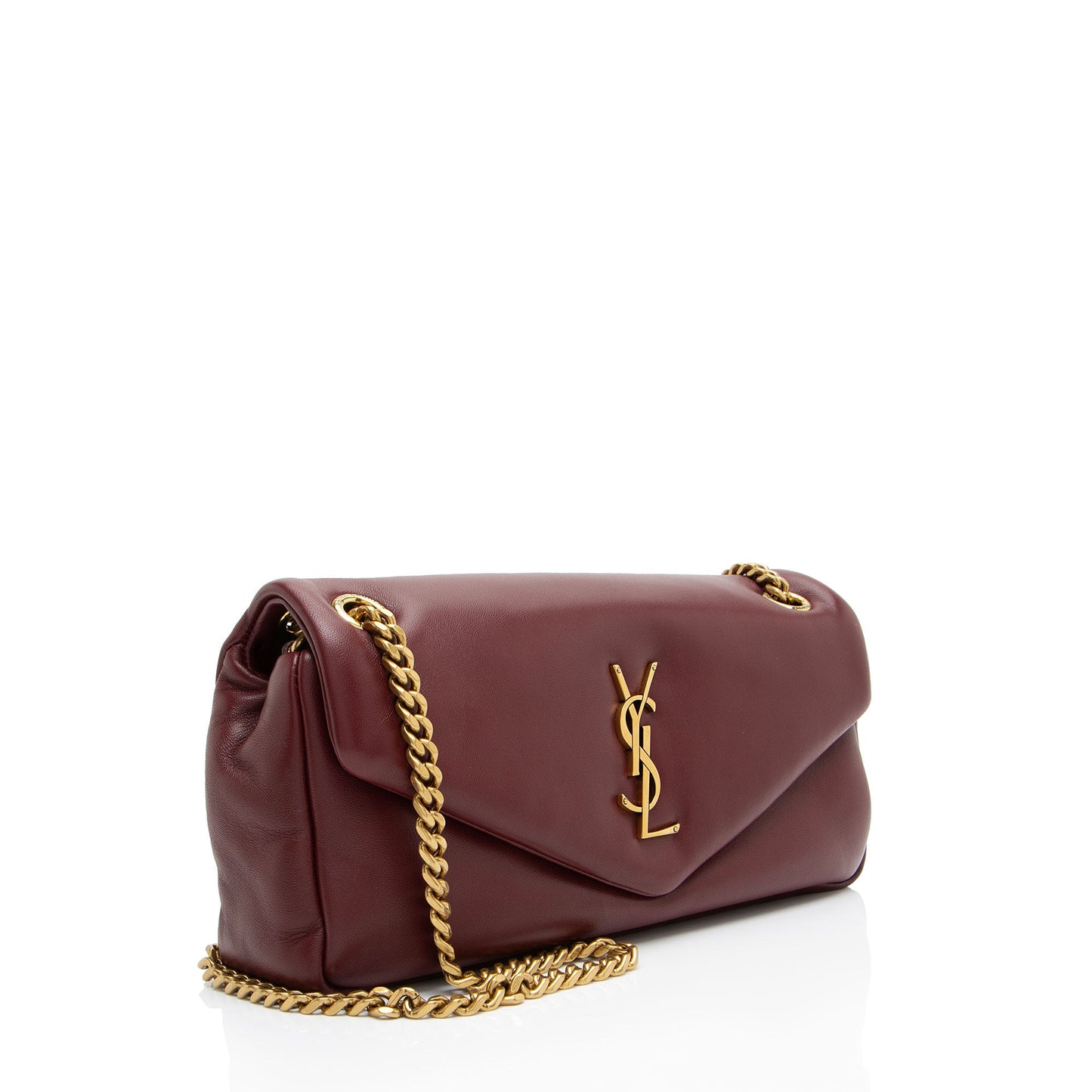 Saint Laurent Lambskin Monogram Calypso Small Shoulder Bag