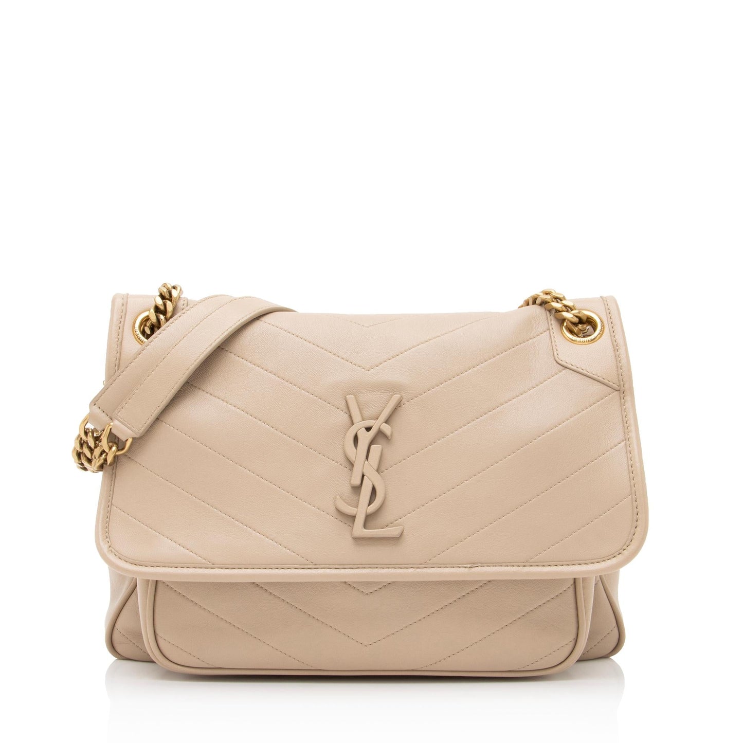 Saint Laurent Lambskin Monogram Niki Medium Shoulder Bag (SHF-23275)