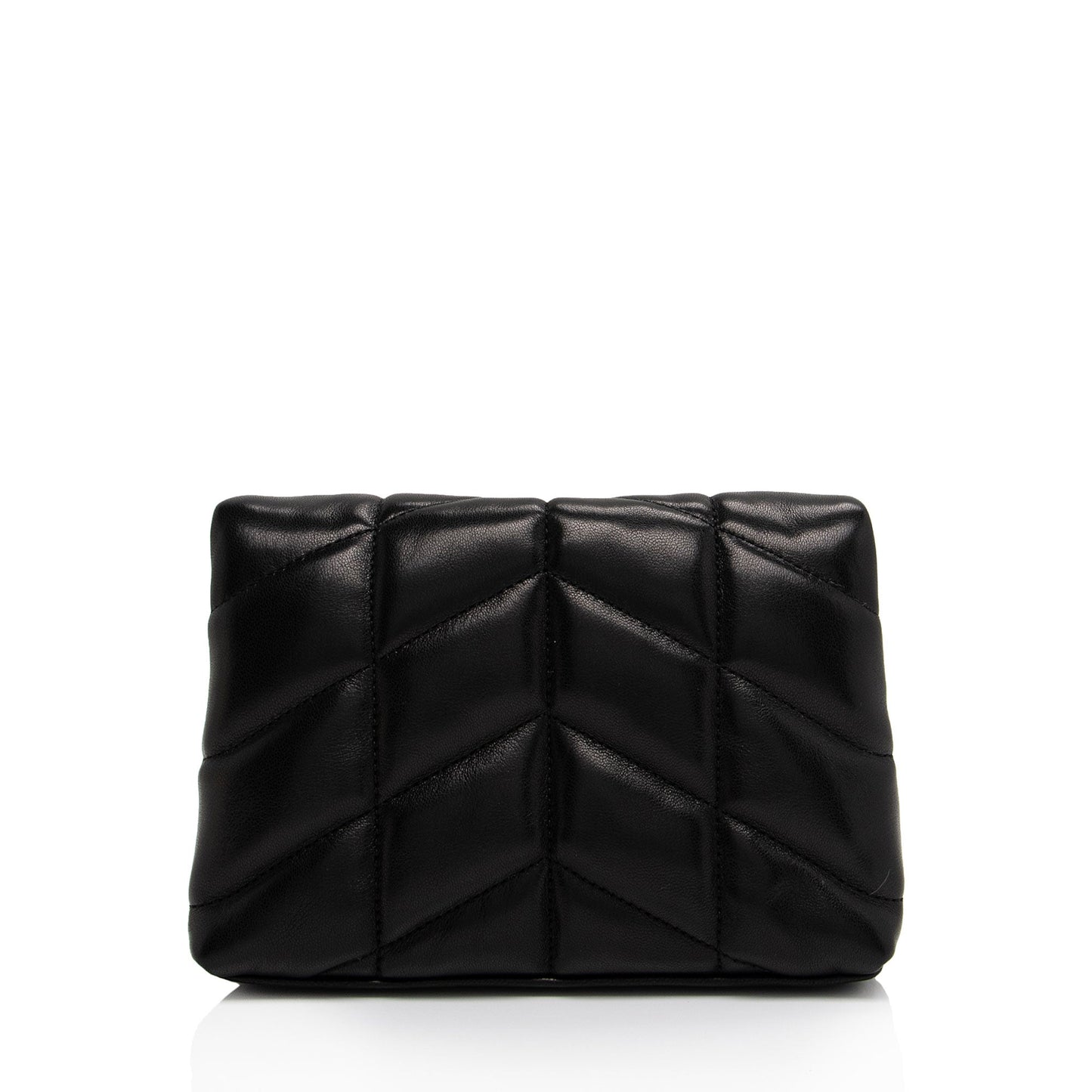 Saint Laurent Lambskin Monogram Puffer LouLou Small Clutch (SHF-mMsAcC)