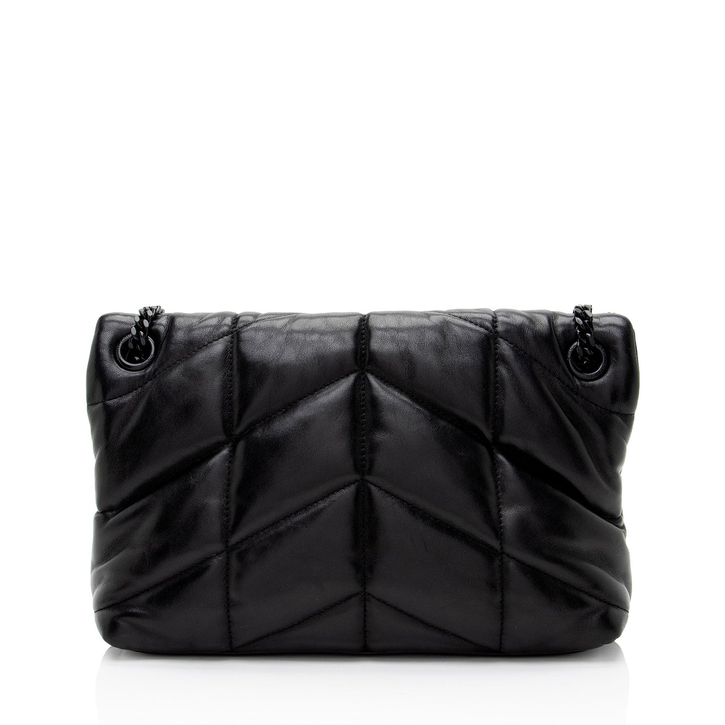 Saint Laurent Lambskin Monogram Puffer LouLou Small Shoulder Bag
