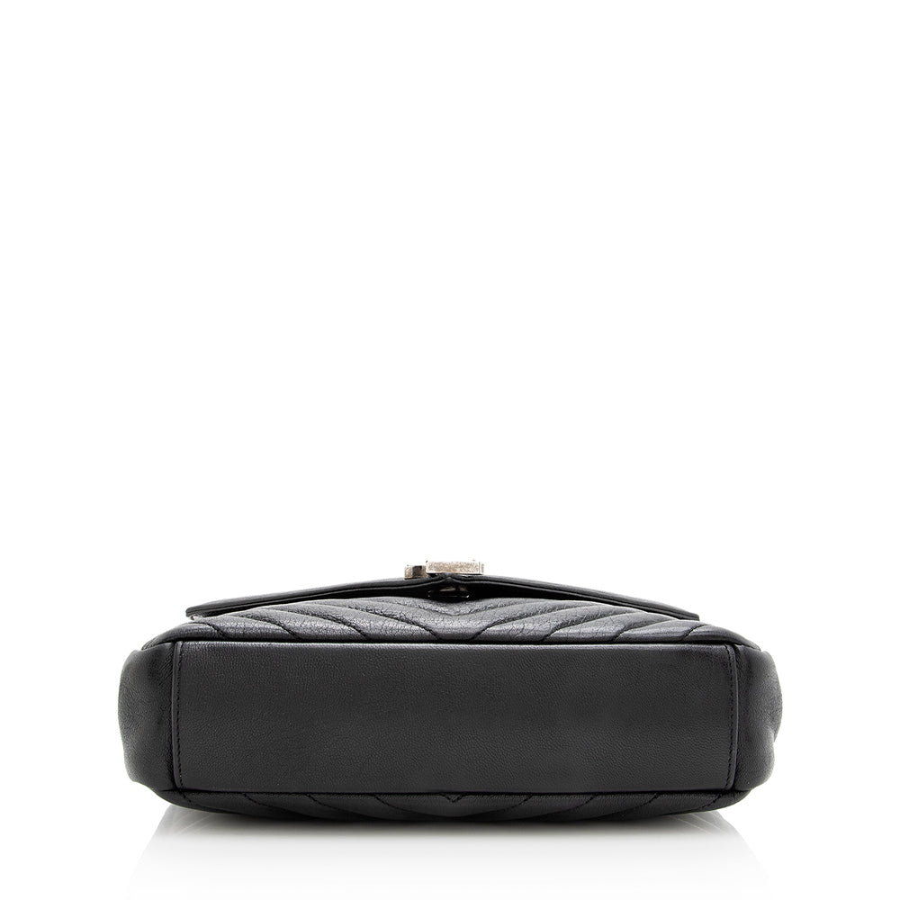Saint Laurent Matelasse Calfskin Monogram Medium College Top Handle Bag (SHF-18909)