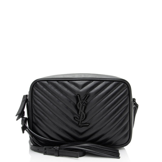 Saint Laurent Matelasse Calfskin Monogram Lou Camera Bag (SHF-pLUzLE)