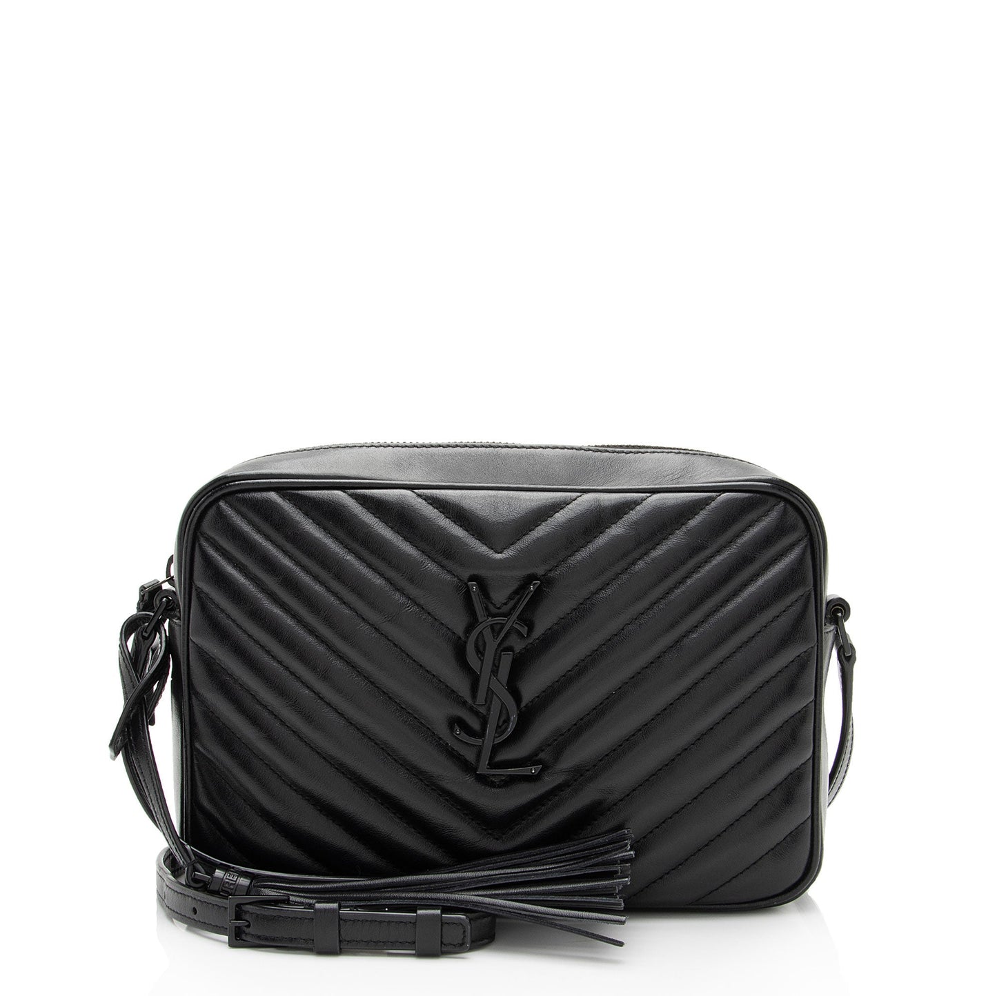 Saint Laurent Matelasse Calfskin Monogram Lou Camera Bag (SHF-hlZNvk)