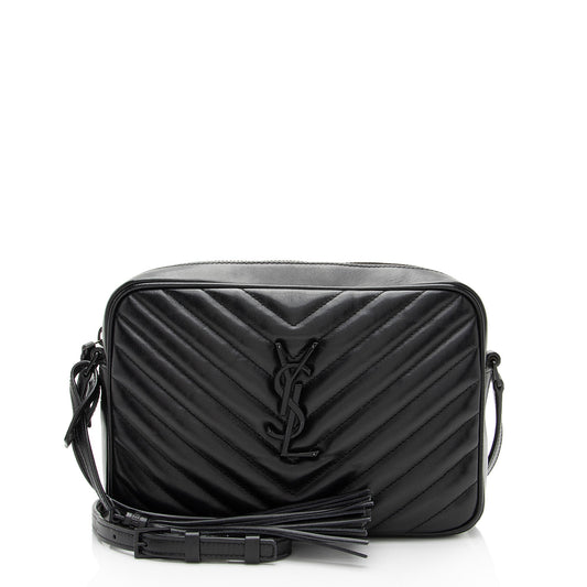 Saint Laurent Matelasse Calfskin Monogram Lou Camera Bag (SHF-hlZNvk)