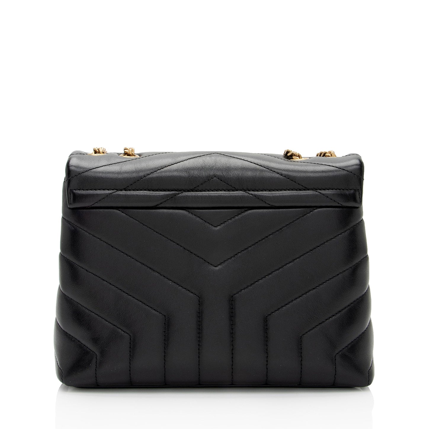 Saint Laurent Matelasse Calfskin Monogram LouLou Chain Small Crossbody (SHF-8o8aXB)