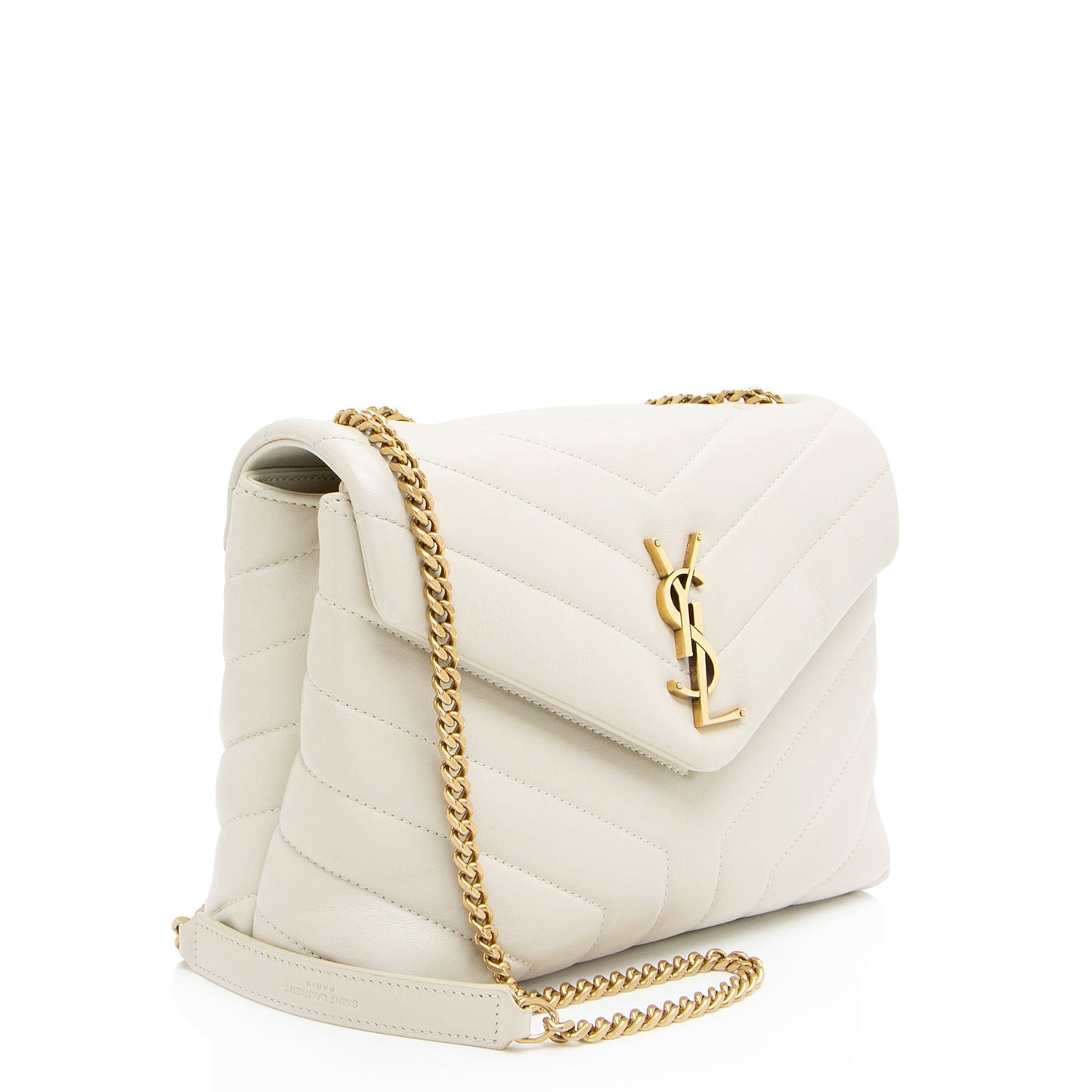 Saint Laurent Matelasse Calfskin Monogram LouLou Chain Small Crossbody