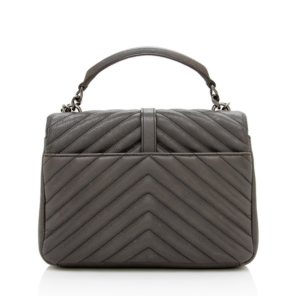 Saint Laurent Matelasse Calfskin Monogram Medium College Shoulder Bag (SHF-16571)