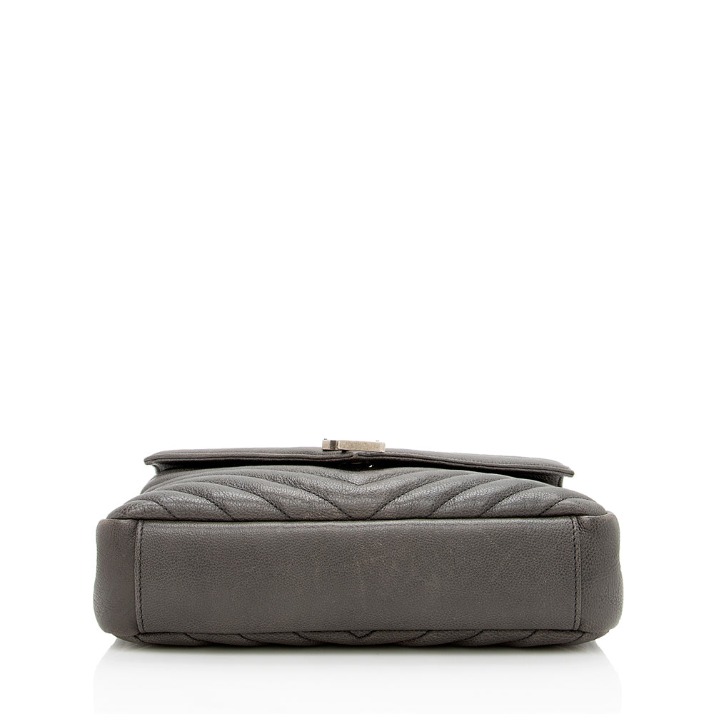 Saint Laurent Matelasse Calfskin Monogram Medium College Shoulder Bag (SHF-16571)