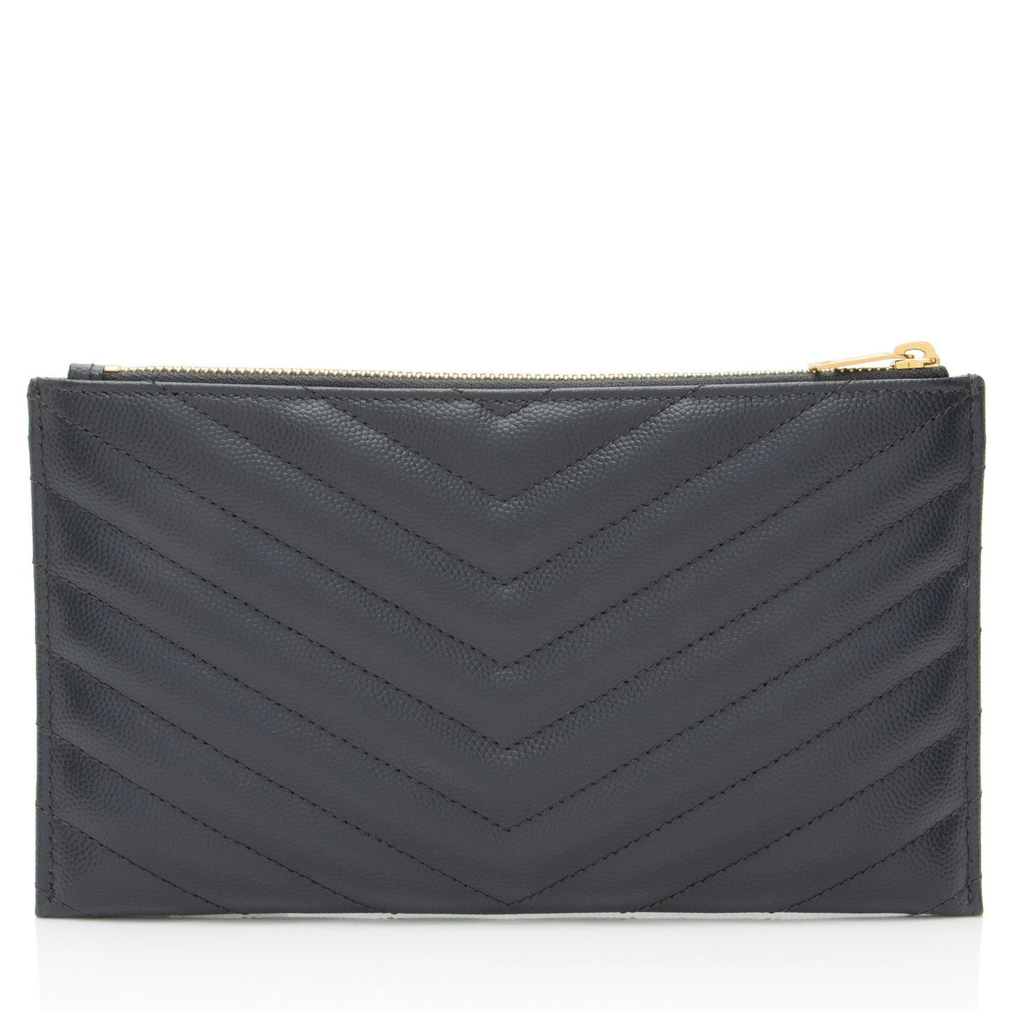 Saint Laurent Matelasse Grain de Poudre Monogram Bill Pouch
