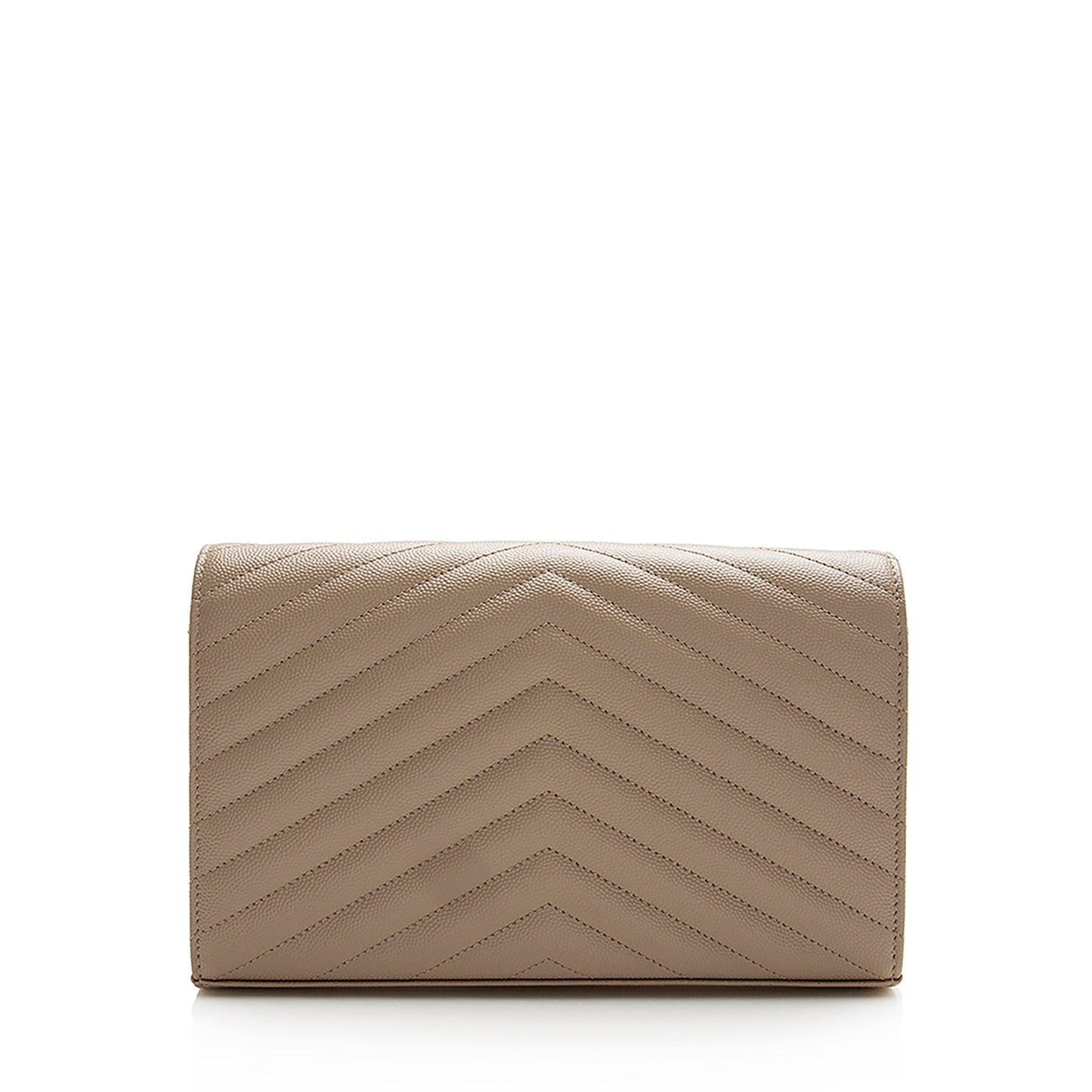 Saint Laurent Matelasse Grain de Poudre Monogram Chain Wallet (SHF-22227)