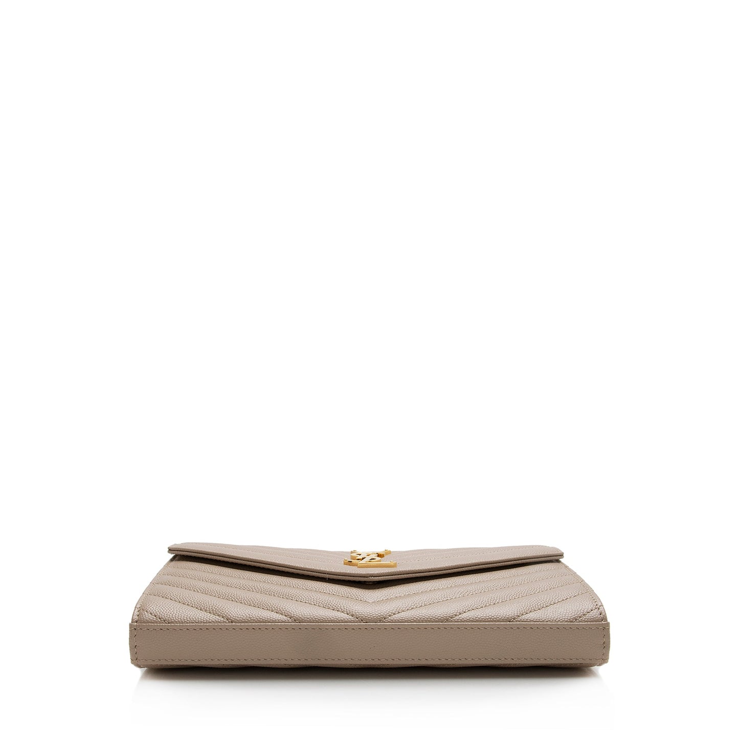 Saint Laurent Matelasse Grain de Poudre Monogram Chain Wallet (SHF-22227)