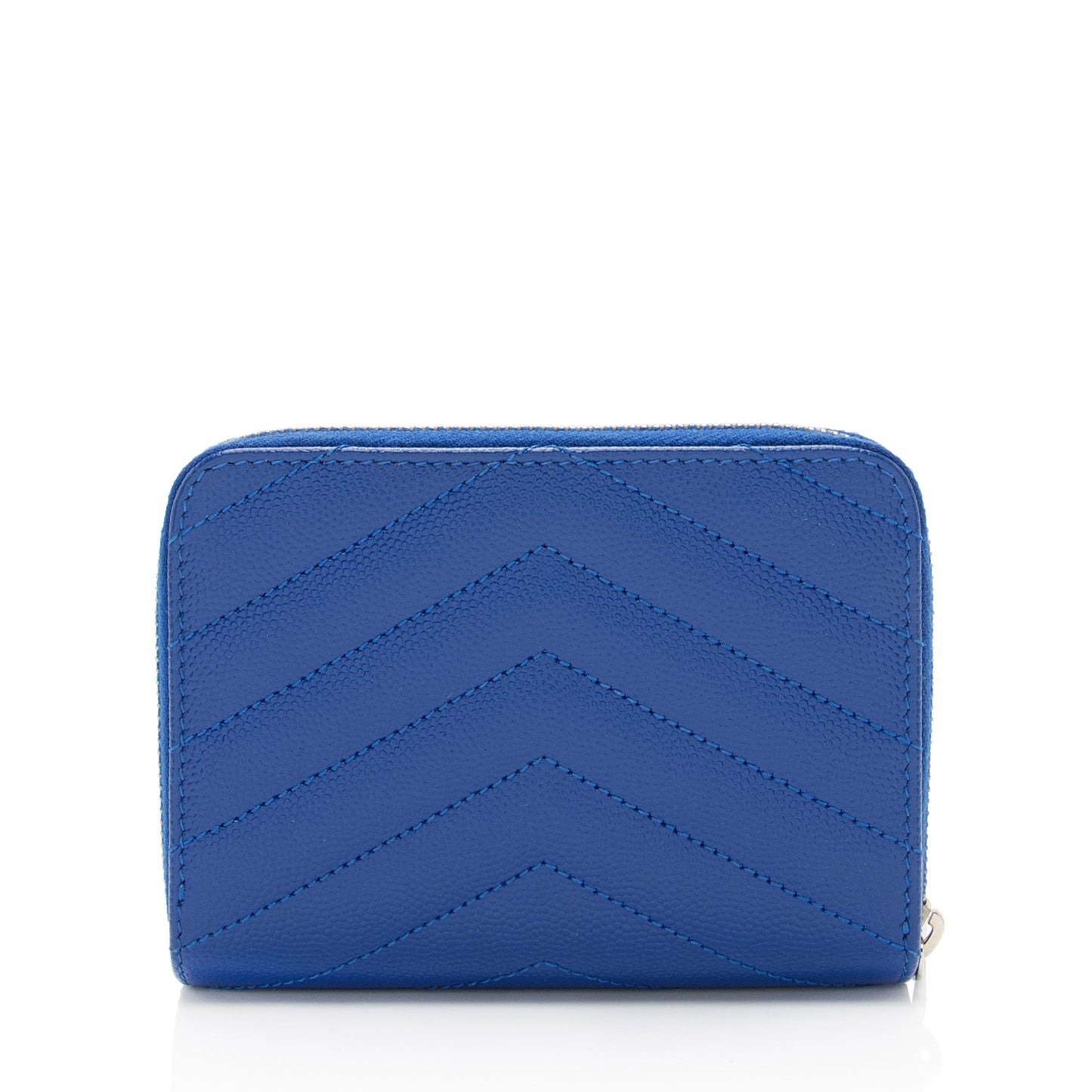 Saint Laurent Matelasse Grain de Poudre Monogram Compact Zip Around Wallet (SHF-haBtSP)