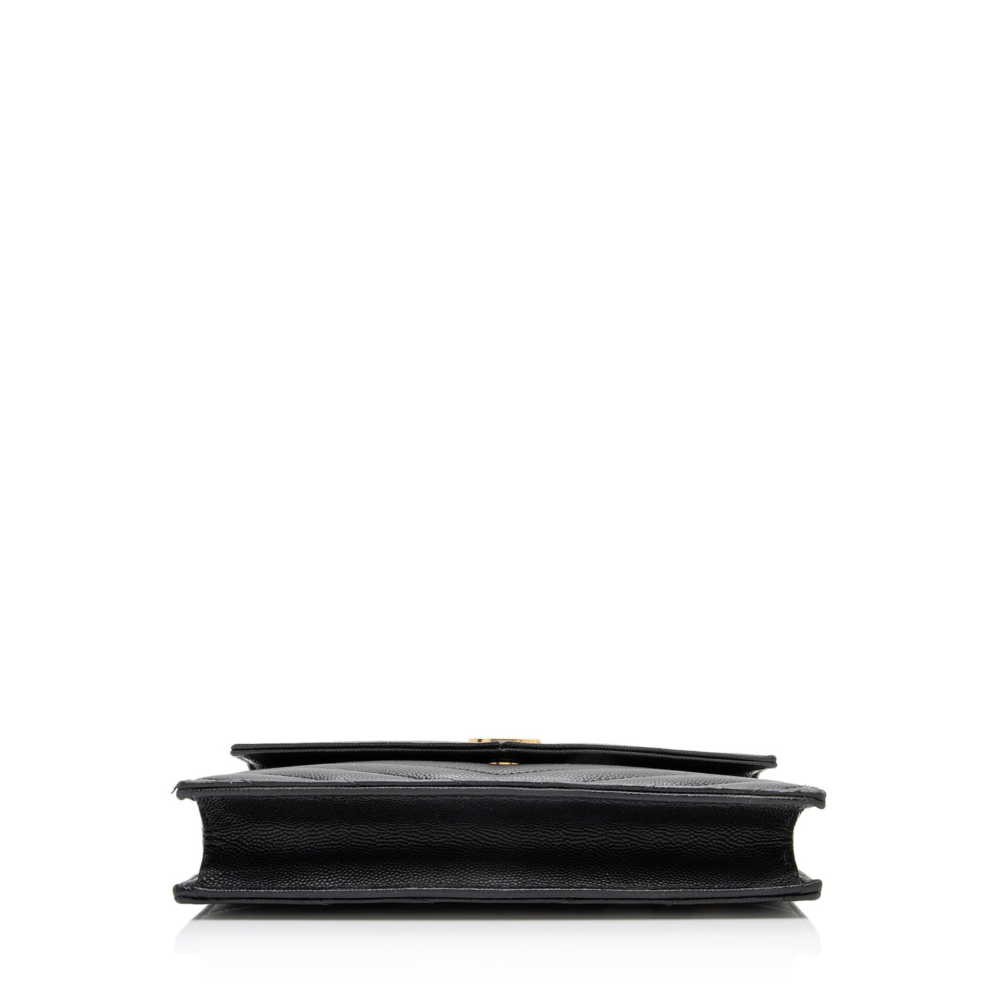 Saint Laurent Matelasse Grain de Poudre Monogram Envelope Chain Wallet (SHF-23410)